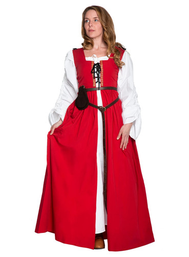 Oberkleid lucretia rot - -,