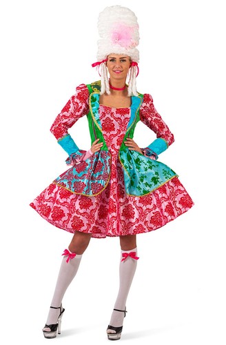 Buntes rokoko damen kostüm - buntes,