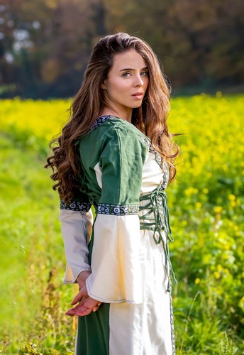 Mittelalterliches kleid mit - kleid,