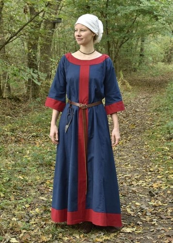 Mittelalterkleid blau rot - mittelalterkleid,, blau/rot